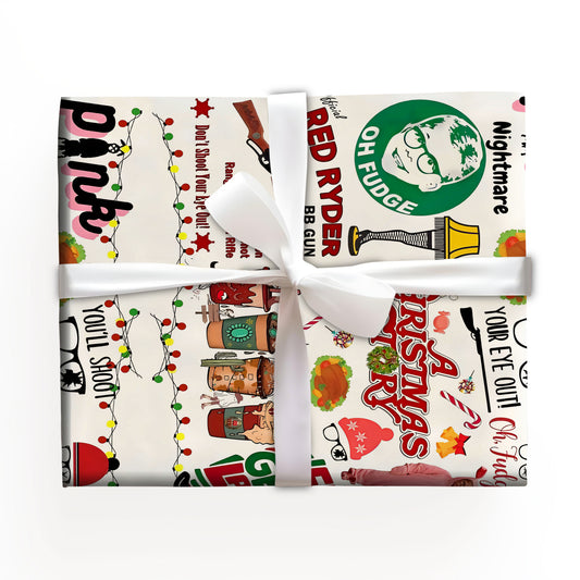 A Christmas Story Wrapping Paper, You'll Shoot Your Eye Out Christmas wrapping
