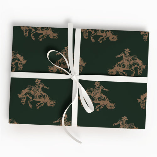 Christmas Santa Western Wrapping Paper