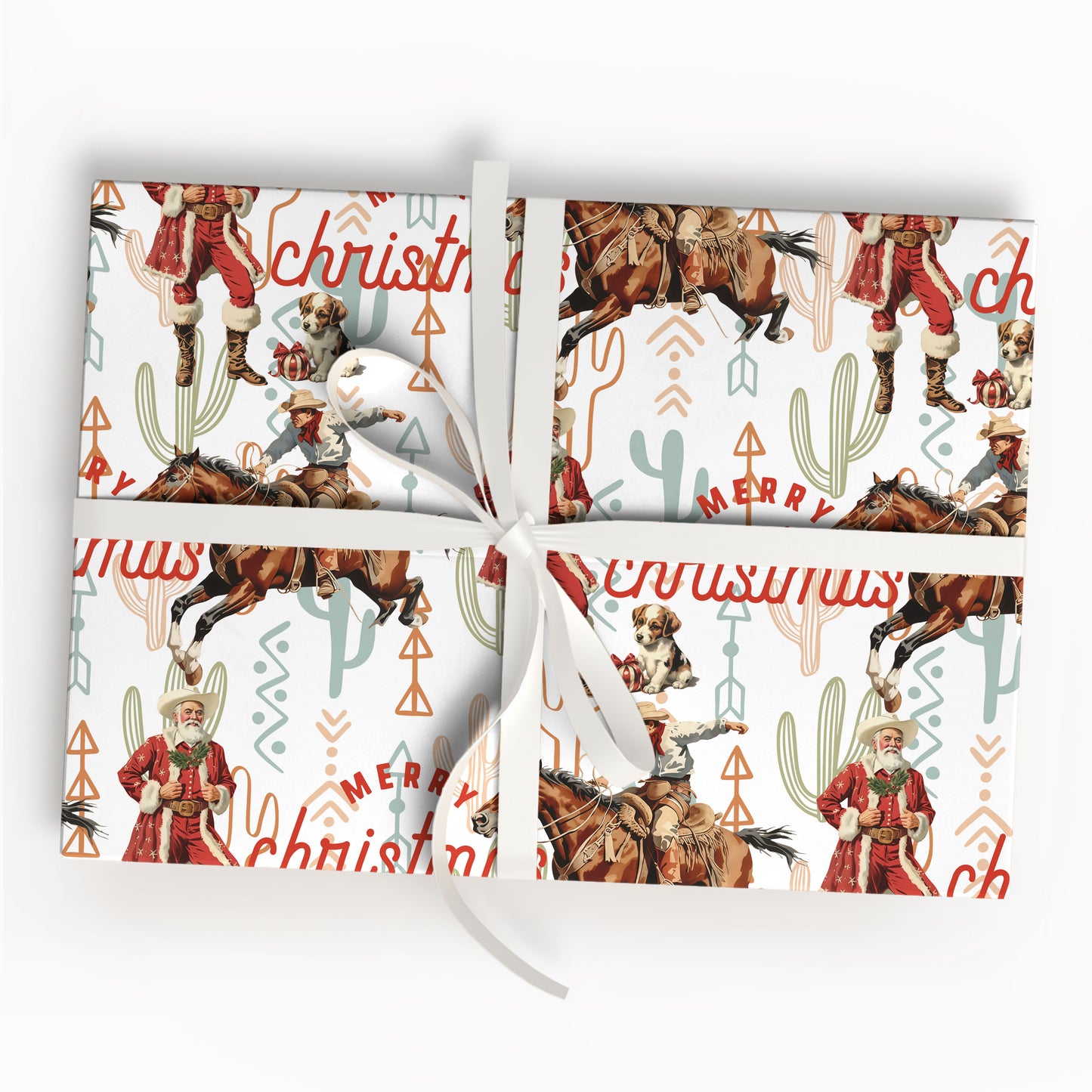 Santa Cowboy Xmas Wrapping Paper