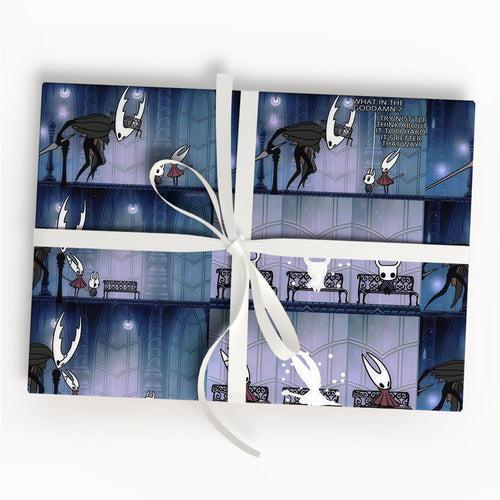 Silksong Hollow Knight Wrapping Paper Dark Fantasy Xmas Wrap