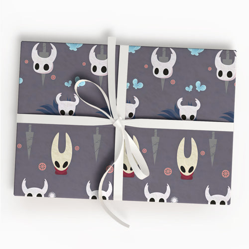 Hollow Knight Christmas Wrap Elegant Gothic Gaming Gift Paper