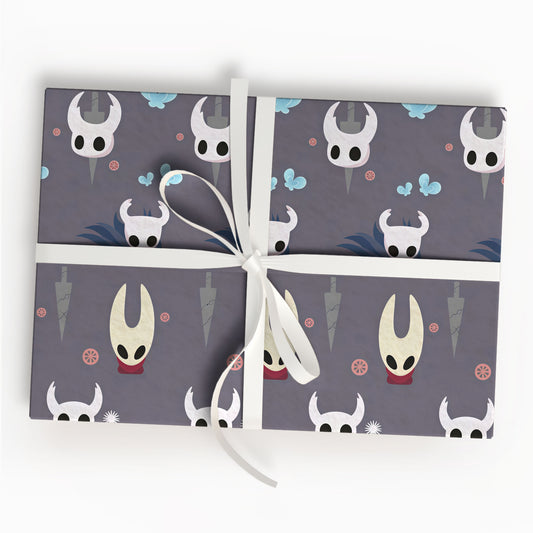 Hollow Knight Christmas Wrap Elegant Gothic Gaming Gift Paper