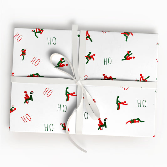 Rude Christmas Wrapping Paper Gift for Adults