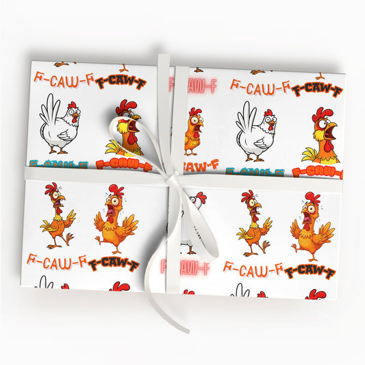 F-CAW-F Wrapping Paper Rooster Gift