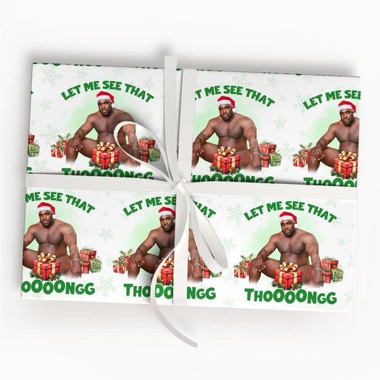 Barry Wood Santa Christmas Wrapping Paper