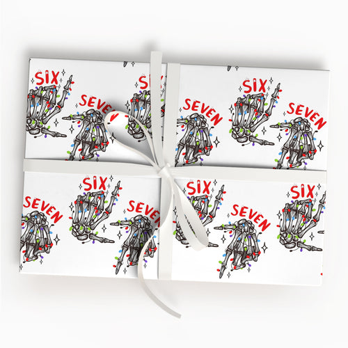 67 Skeleton Gift Wrap Paper