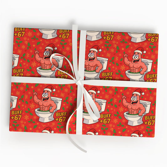 Patrick Star Meme 67 Wrapping Paper