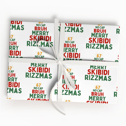 Skibidi Rizzmas 67 Wrapping Paper