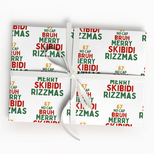 Skibidi Rizzmas 67 Wrapping Paper