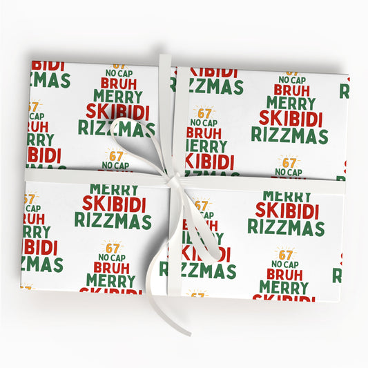 Skibidi Rizzmas 67 Wrapping Paper