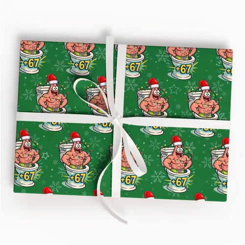 67 Patrick Star Christmas Wrapping Paper