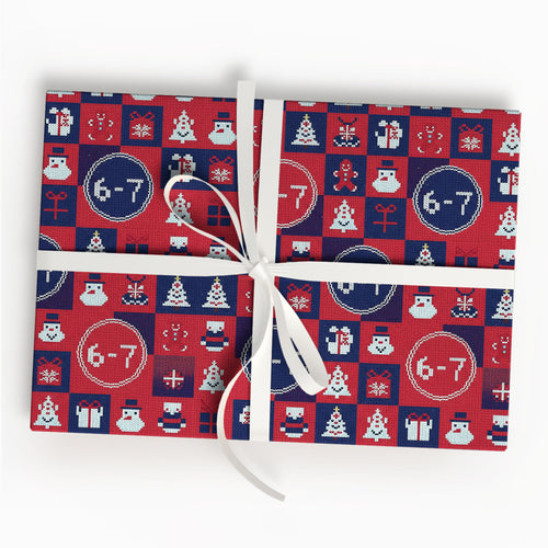 Six Seven Meme Ugly Xmas Wrapping Paper