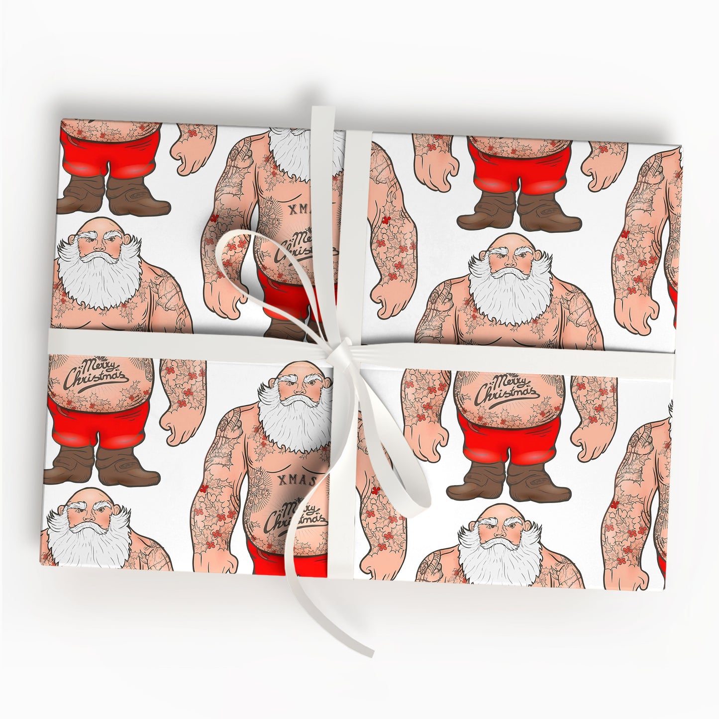 Funny Santa Adult Wrapping Paper