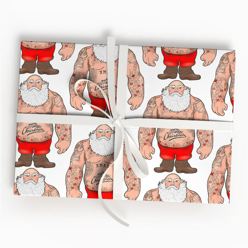 Funny Santa Adult Wrapping Paper