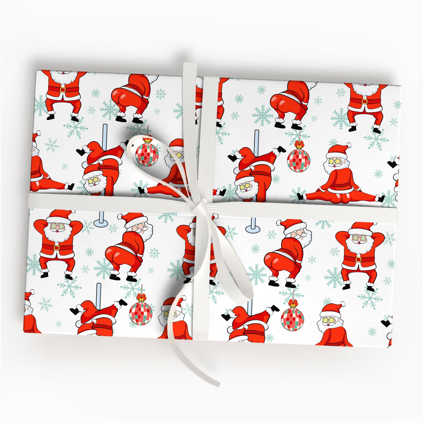 Dancing Santa Christmas Gift Wrap