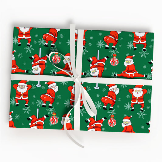 Twerking Santa Christmas Wrapping Paper