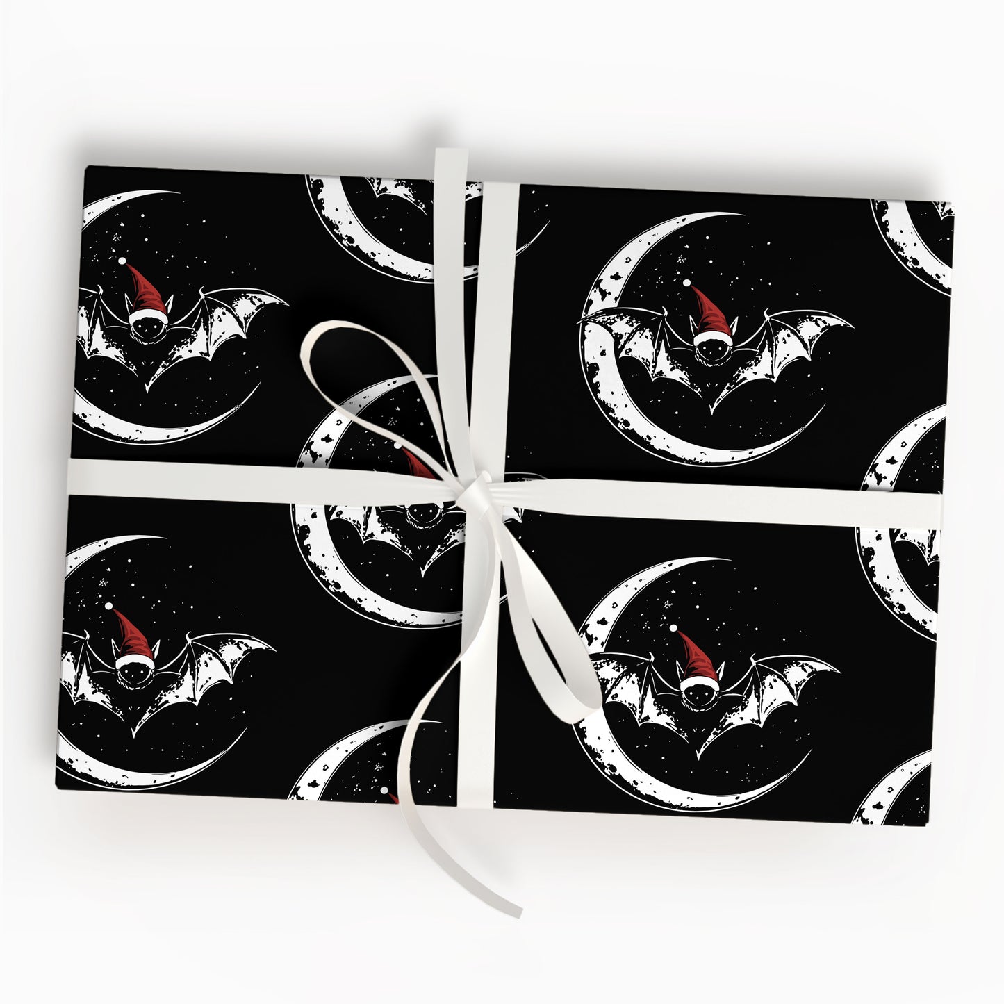 Bat Santa Christmas Wrapping Paper