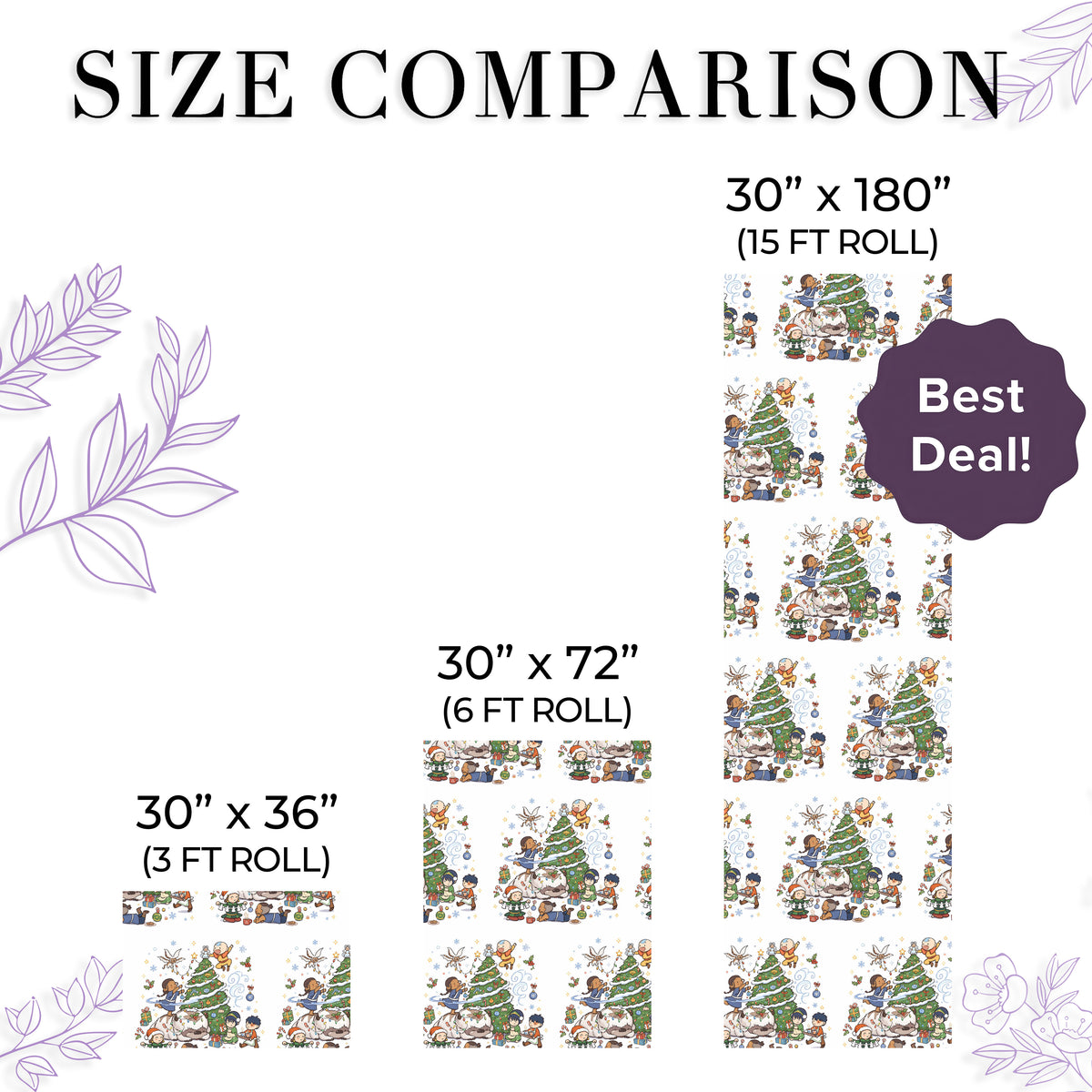 Avatar the Last Airbender Appa & Momo Wrapping Paper - Christmas Tree