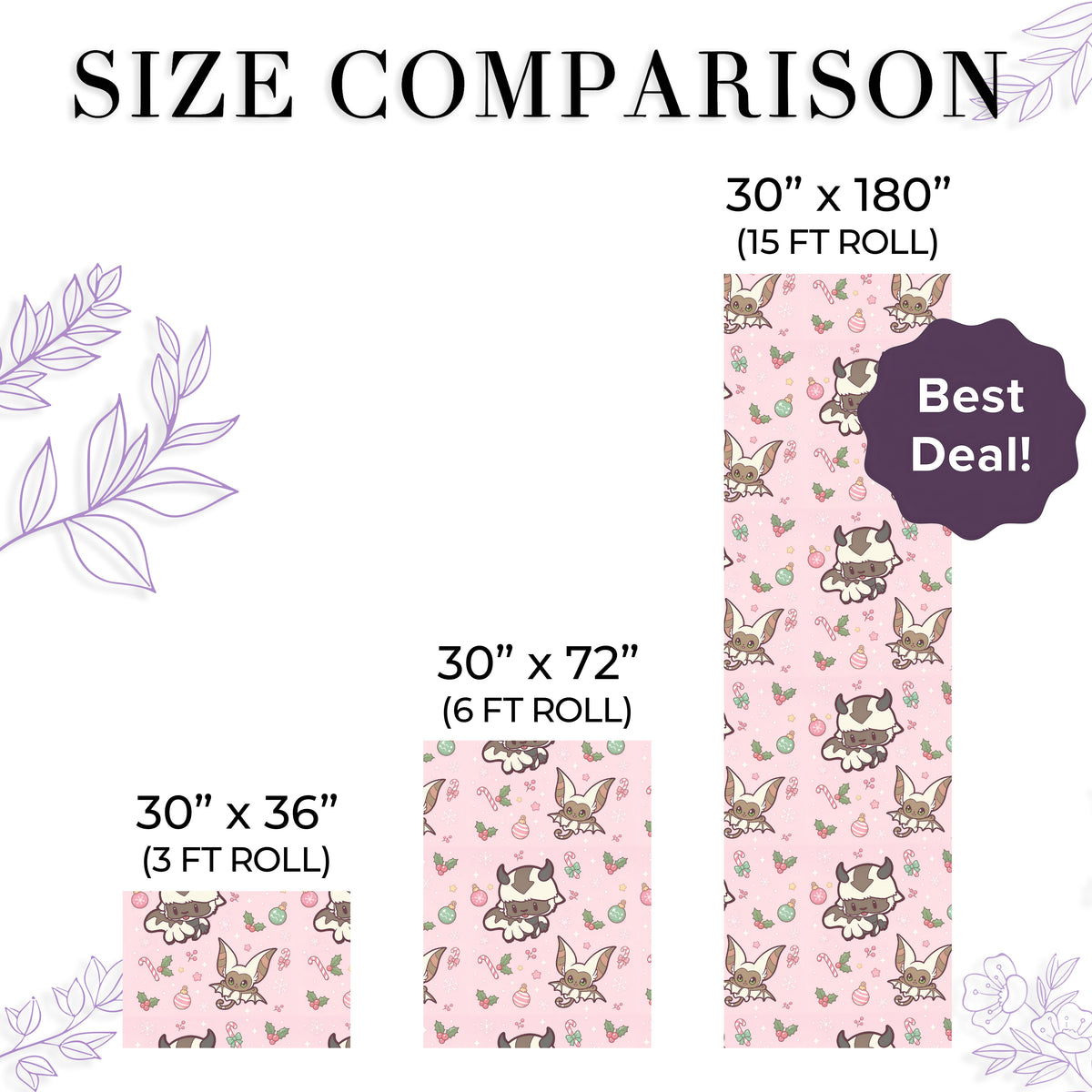 Avatar the Last Airbender Appa & Momo Wrapping Paper - Pink