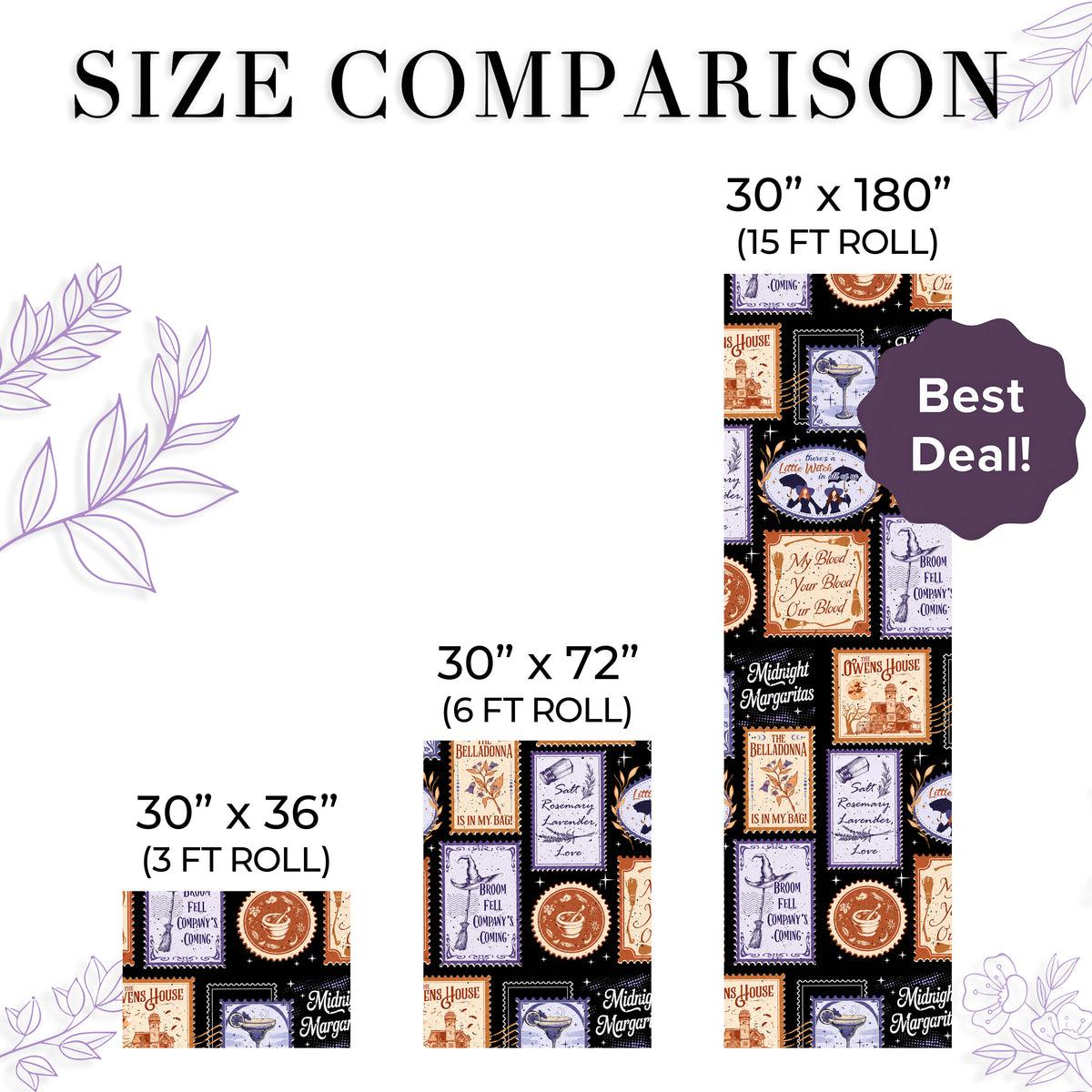 Black Stamps Practical Magic Wrapping Paper – Gift Wrap for Fans