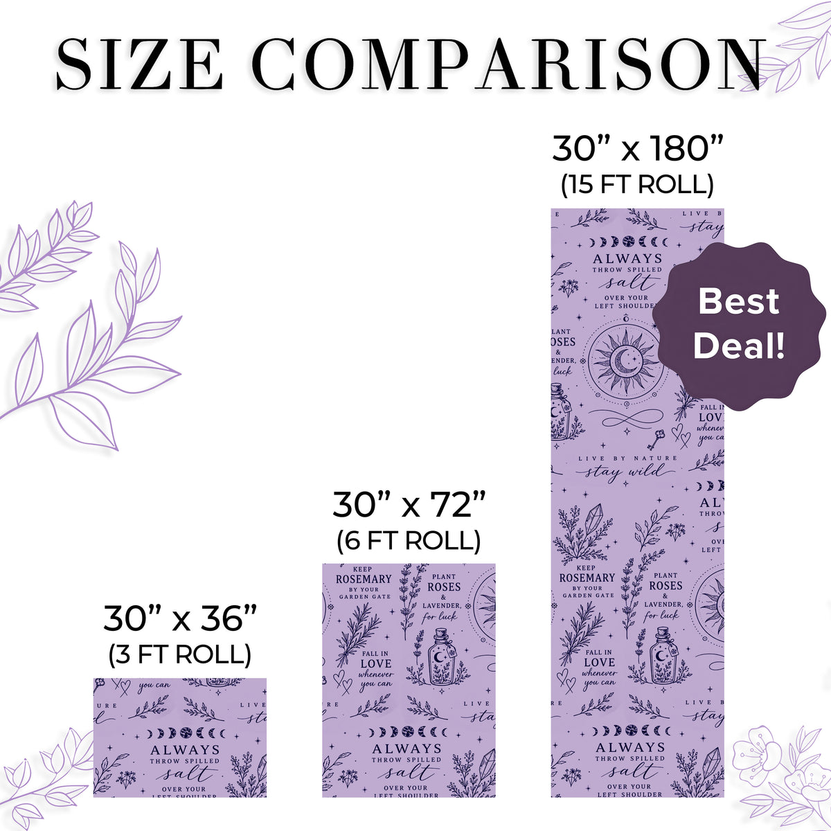 Lavender Practical Magic Wrapping Paper – Gift Wrap for Fans