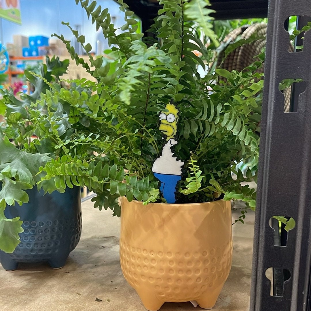 Homer Simpson Plant Stake Sign 3d Printed