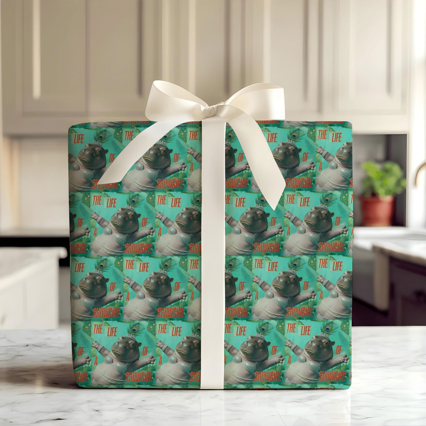 Baby Hippo Pop Music Aesthetic Gift Wrap