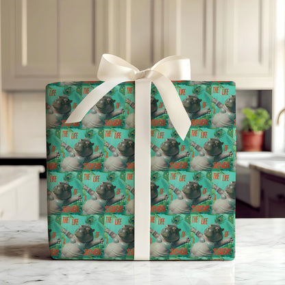 Baby Hippo Pop Music Aesthetic Gift Wrap