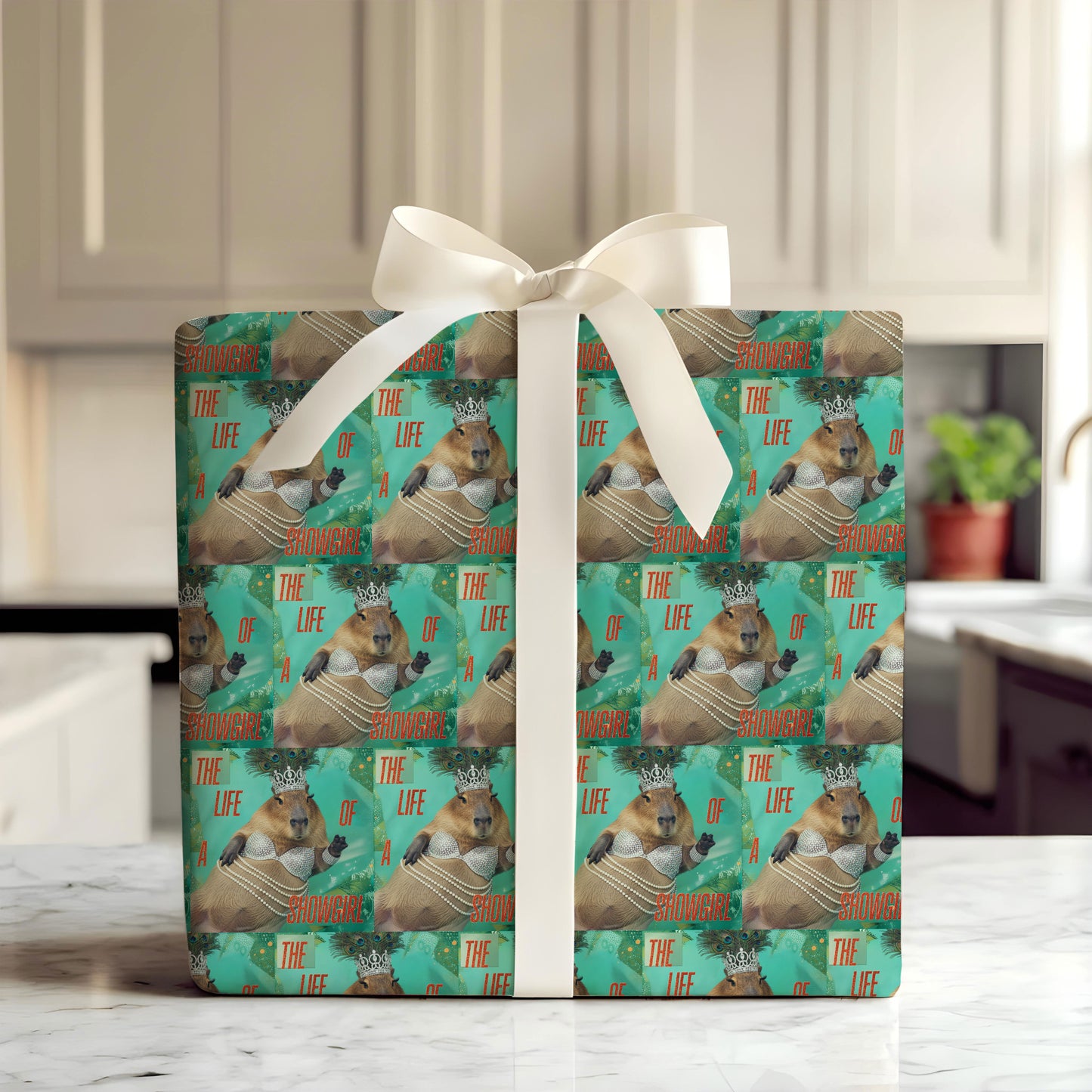 Capybara Swiftie Pop Culture Gift Paper
