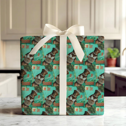 Chocolate Lab Retro Pop Star Wrapping Paper