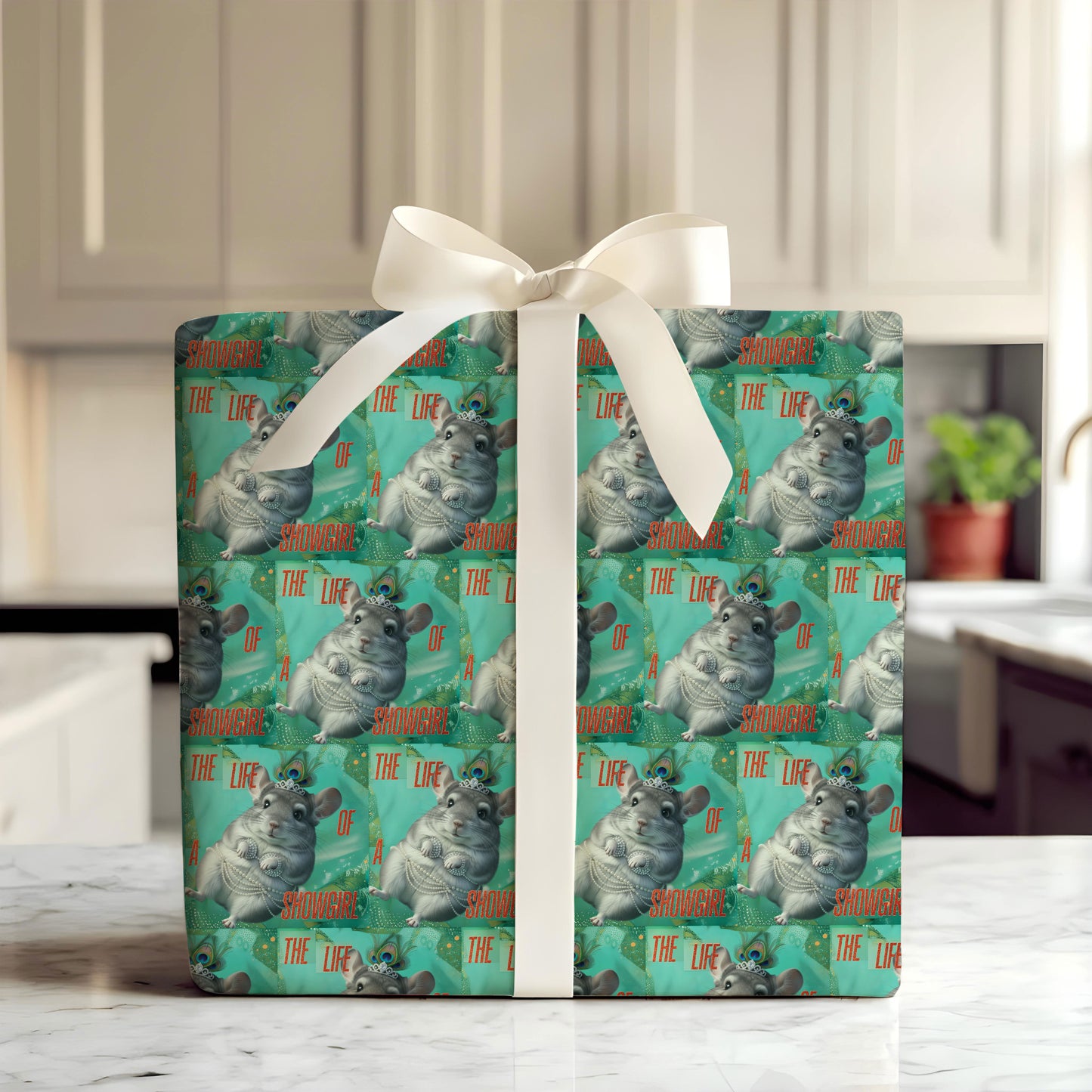 Chinchilla Elegant Showgirl Wrapping Roll