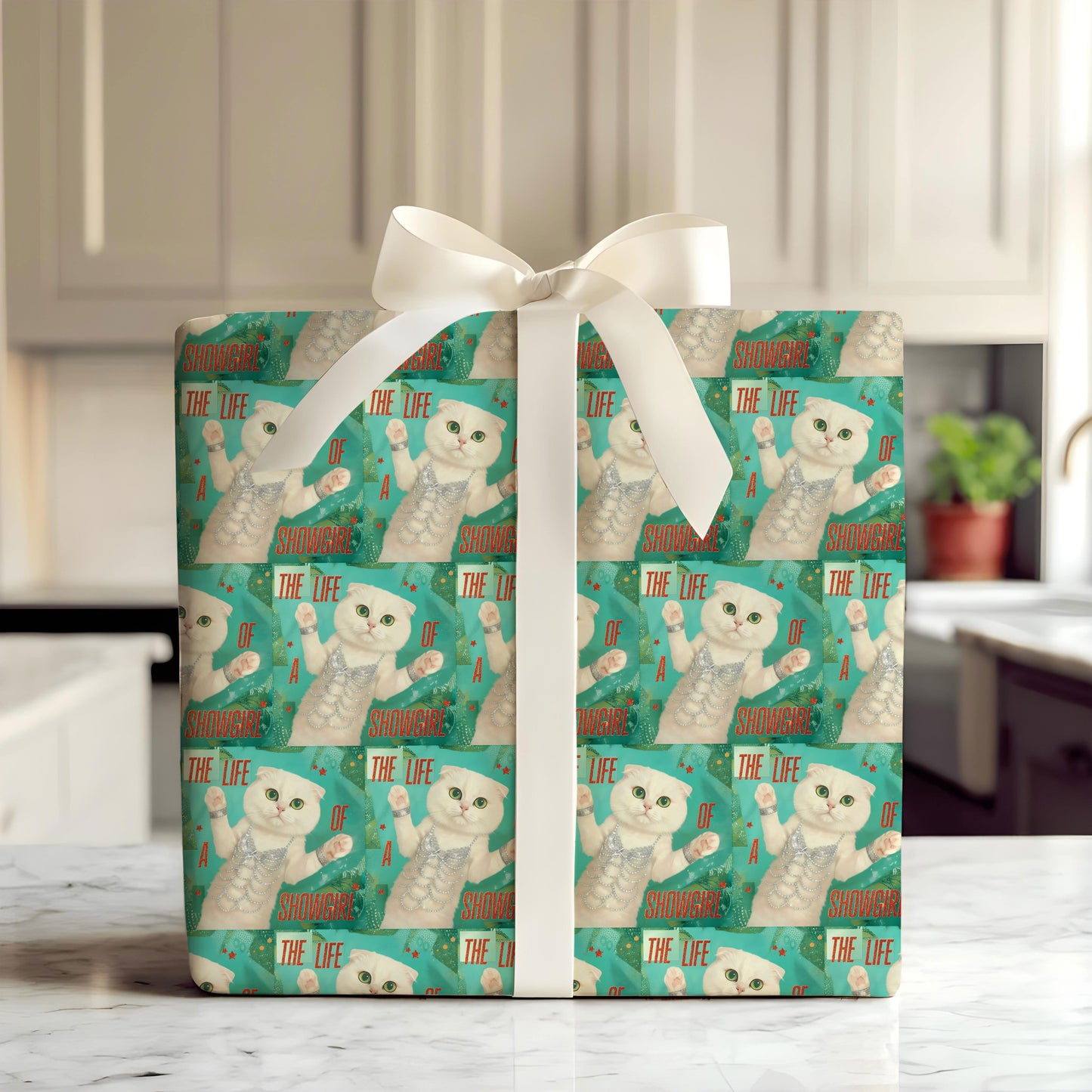 White Cat Sparkling Taylor Swift Wrap