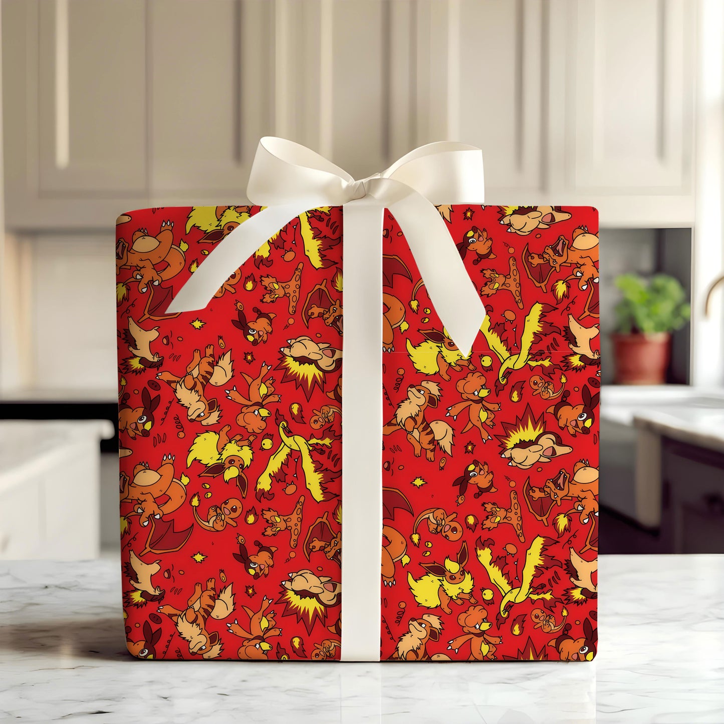 Charizard Lizardon Japanese Anime Xmas Gift Wrap