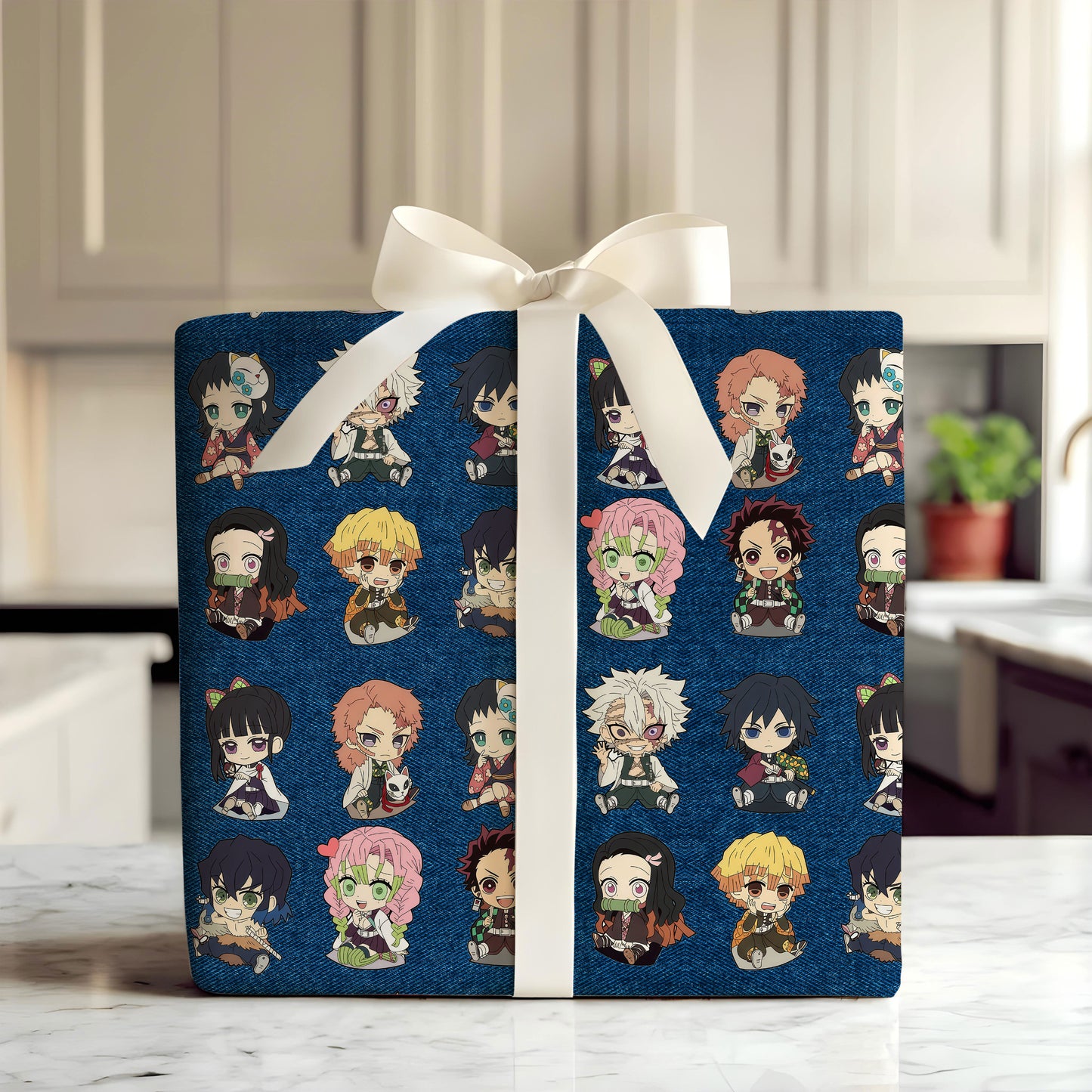 Doujinshi Kimetsu No Yaiba Anime Wrapping Paper Christmas Party Decorations