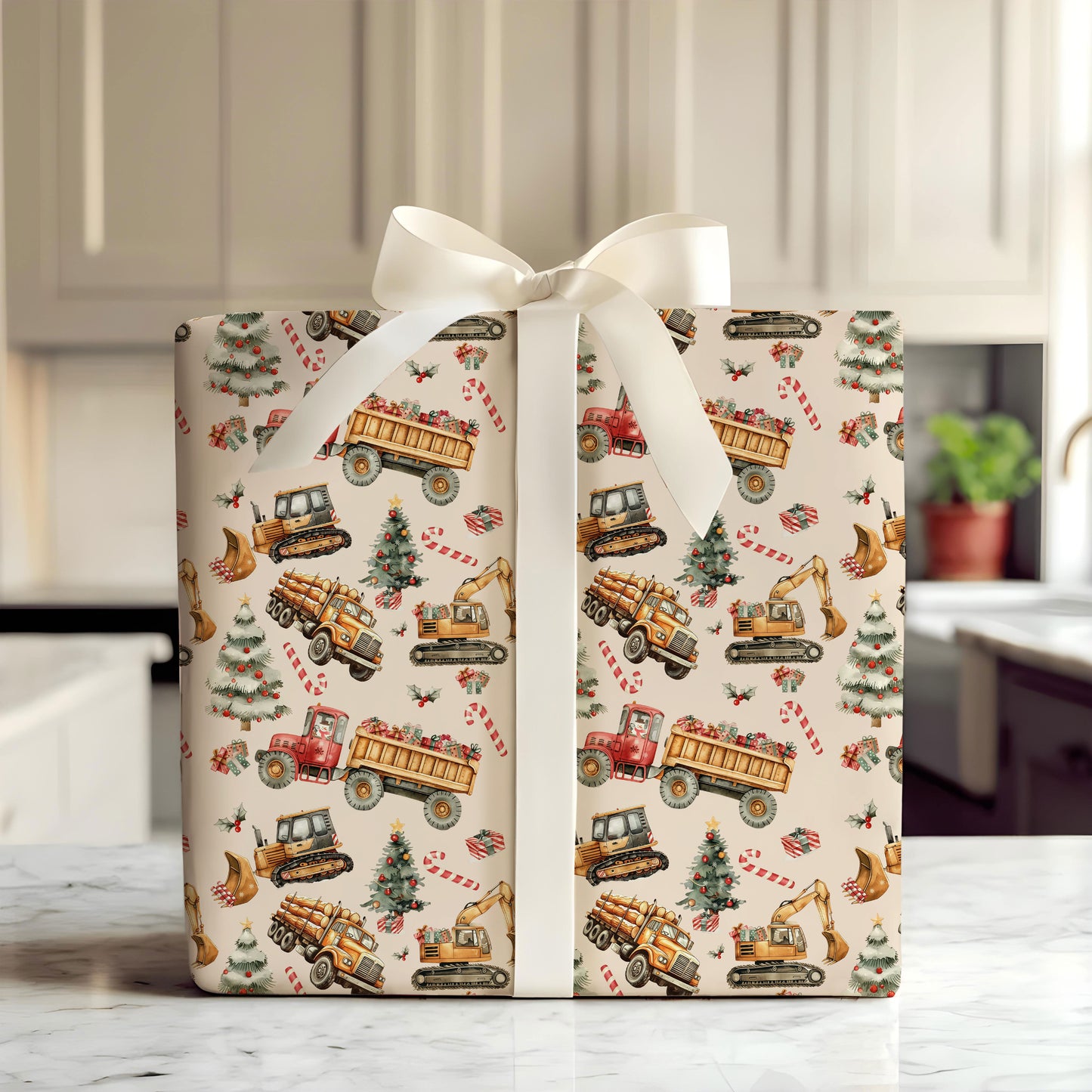 Monster Trucks Wrapping Paper Sheet