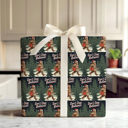Bigfoot Christmas Wrapping Paper