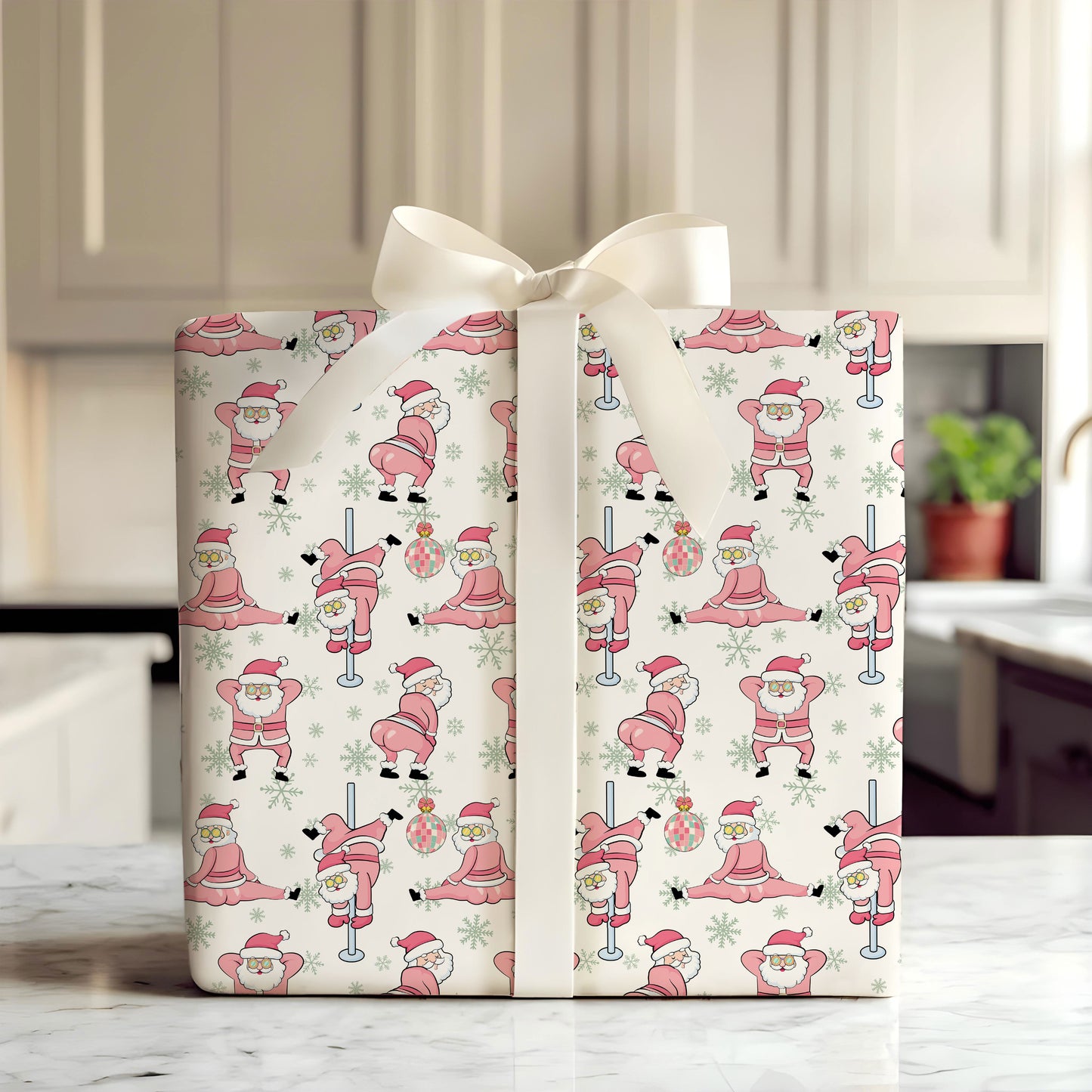 Funny Santa Wrapping Paper