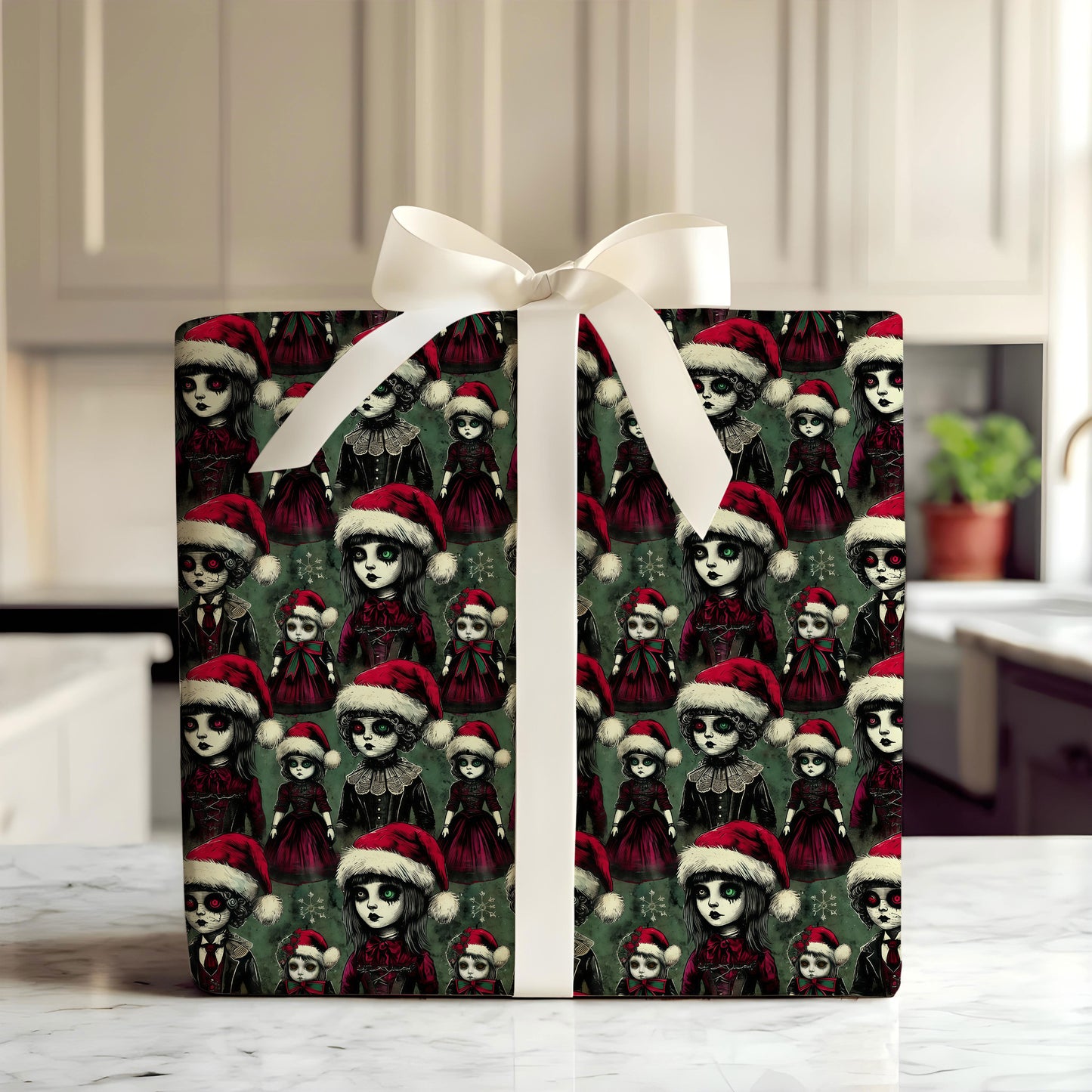 Gothic Christmas Wrapping Paper Roll