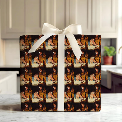 Twilight Holy Family Wrapping Paper Gothic Gift Wrap