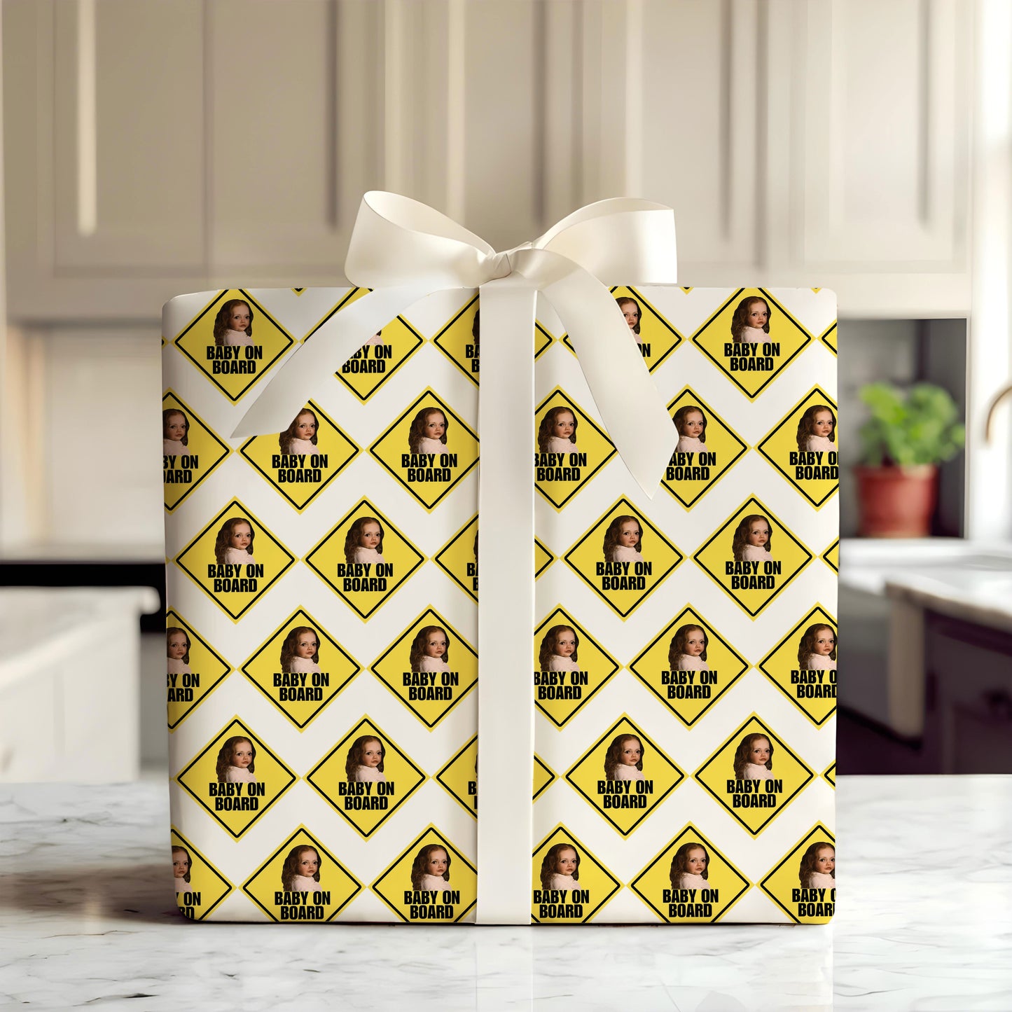 Baby on Board Matte Gift Wrapping Paper Thick Easy to Fold