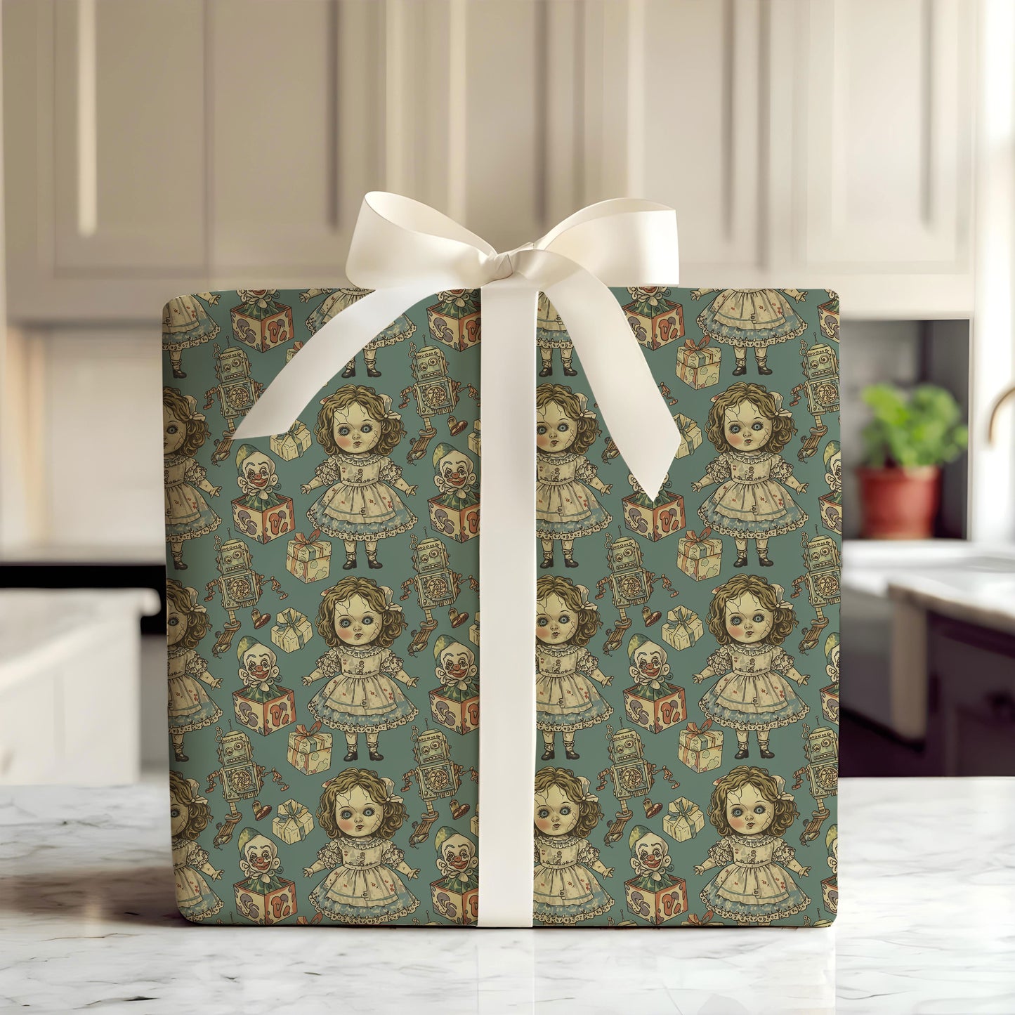 Gothic Baby Christmas Wrapping Paper