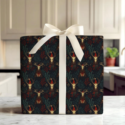 Reindeer Gothic Wrapping Paper