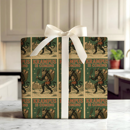 Krampus Is Coming Wrapping Paper