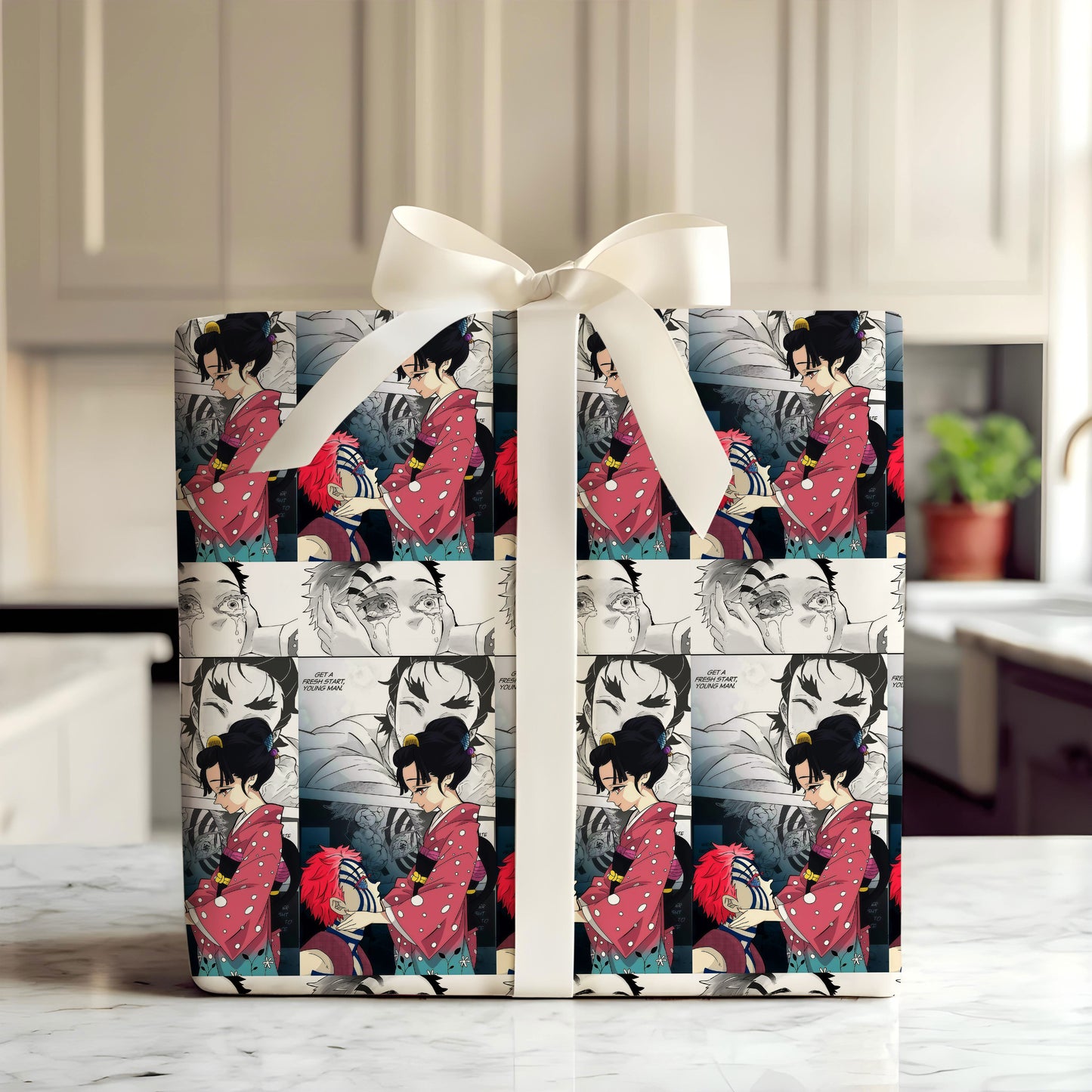 Demon Slayer for Xmas Holiday Gift Wrap