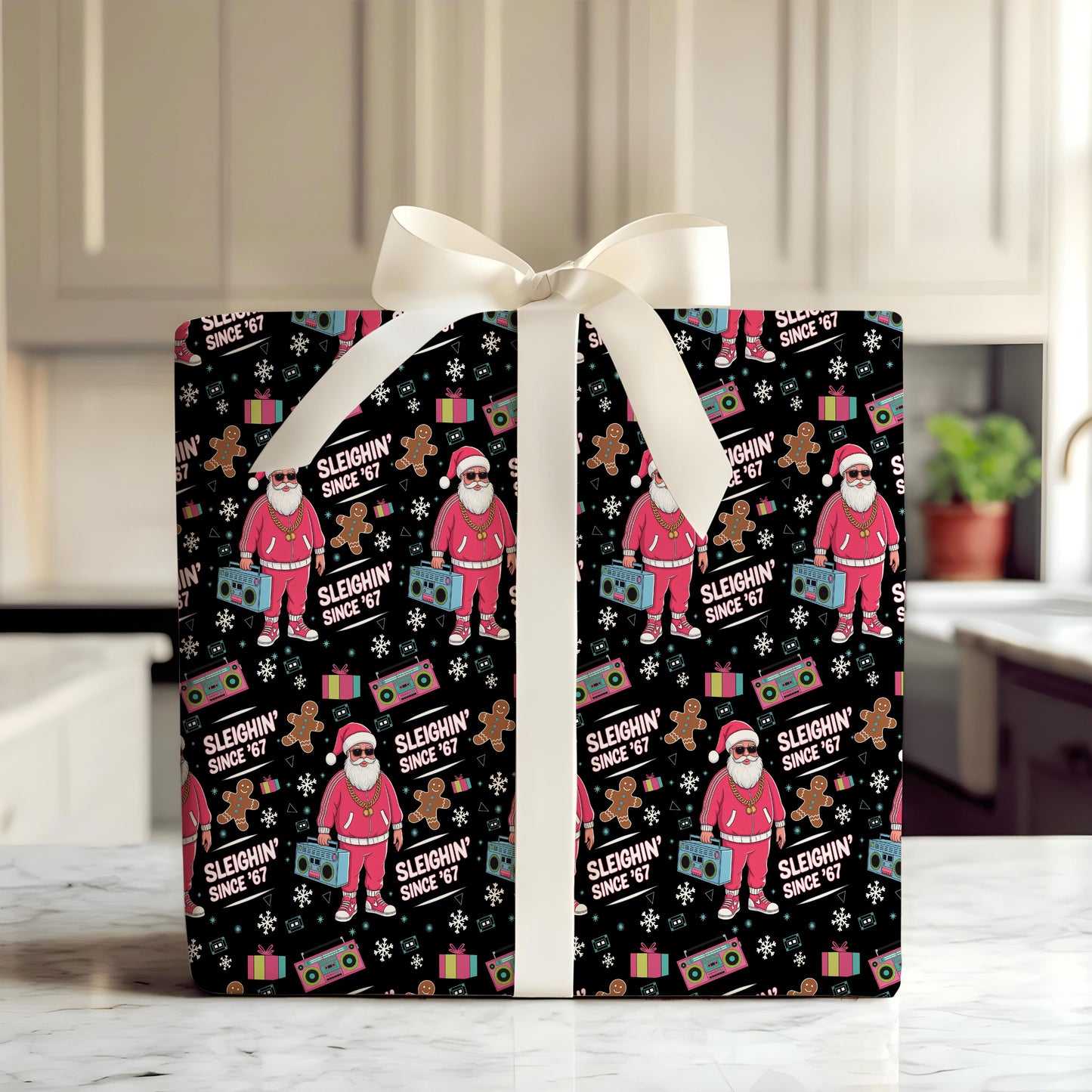 Santa Sleighin Since 67 Wrapping Paper