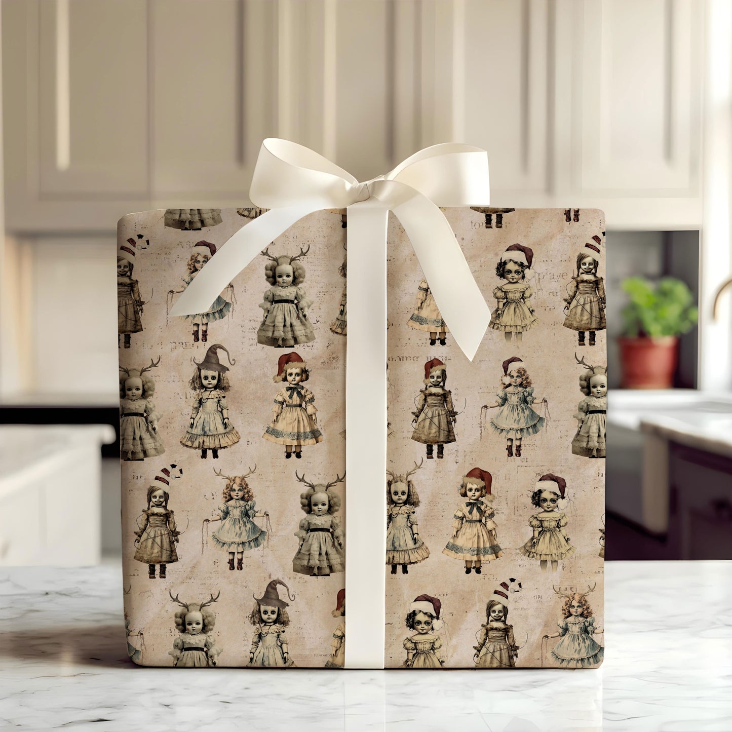 Gothic Christmas Wrapping Paper Sheet