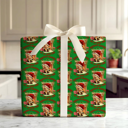 Hilarious Santa Claus Holiday Gift Wrap Roll