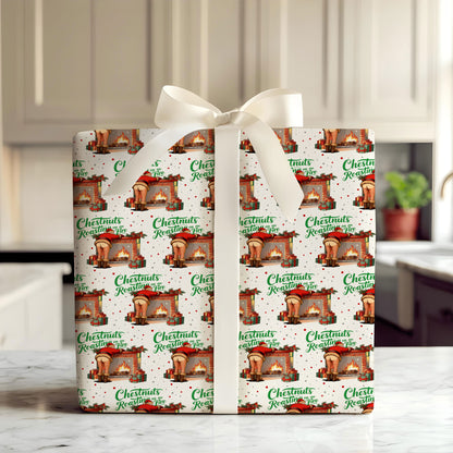 Playful Santa Christmas Gift Wrap Roll