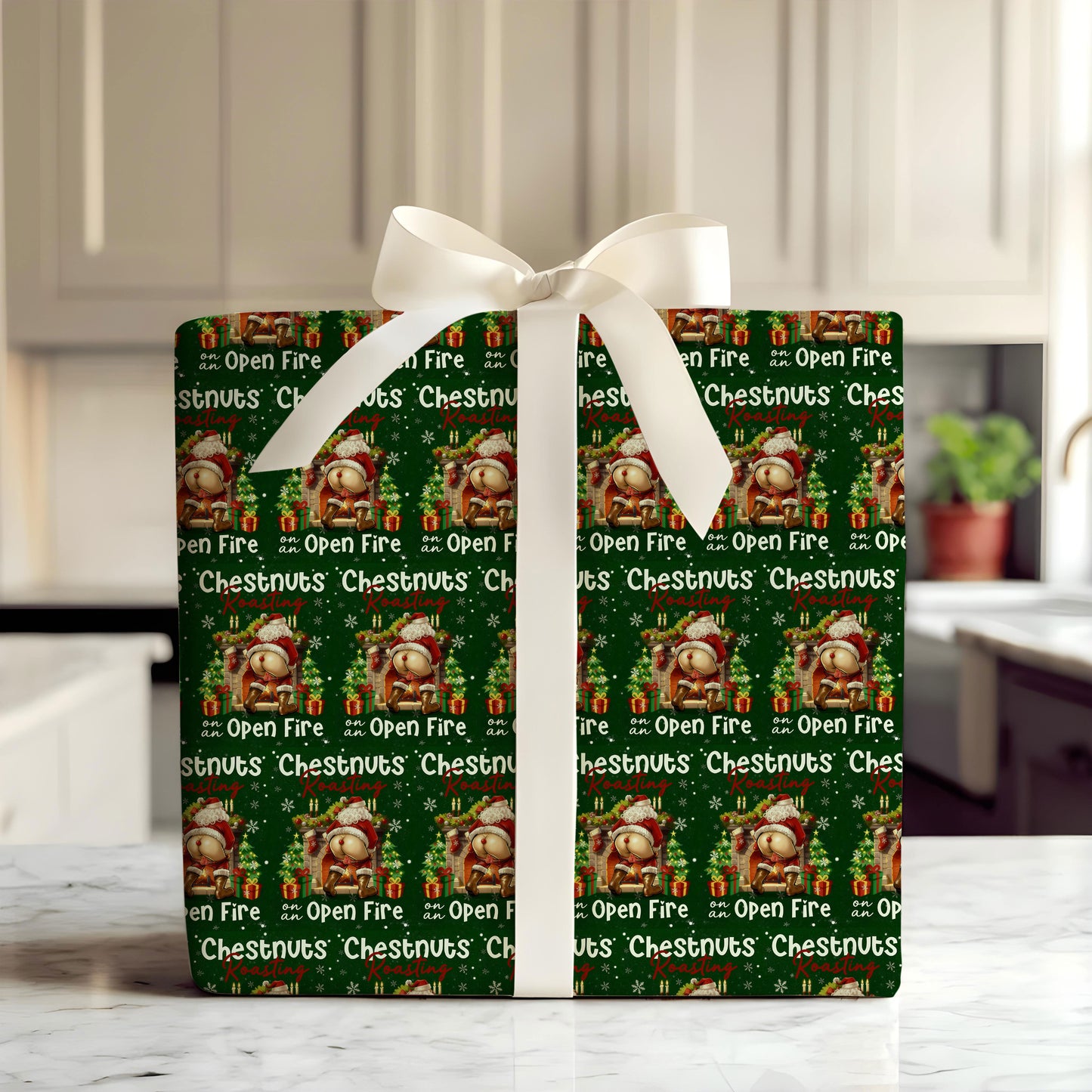 Funny Santa Wrapping Paper