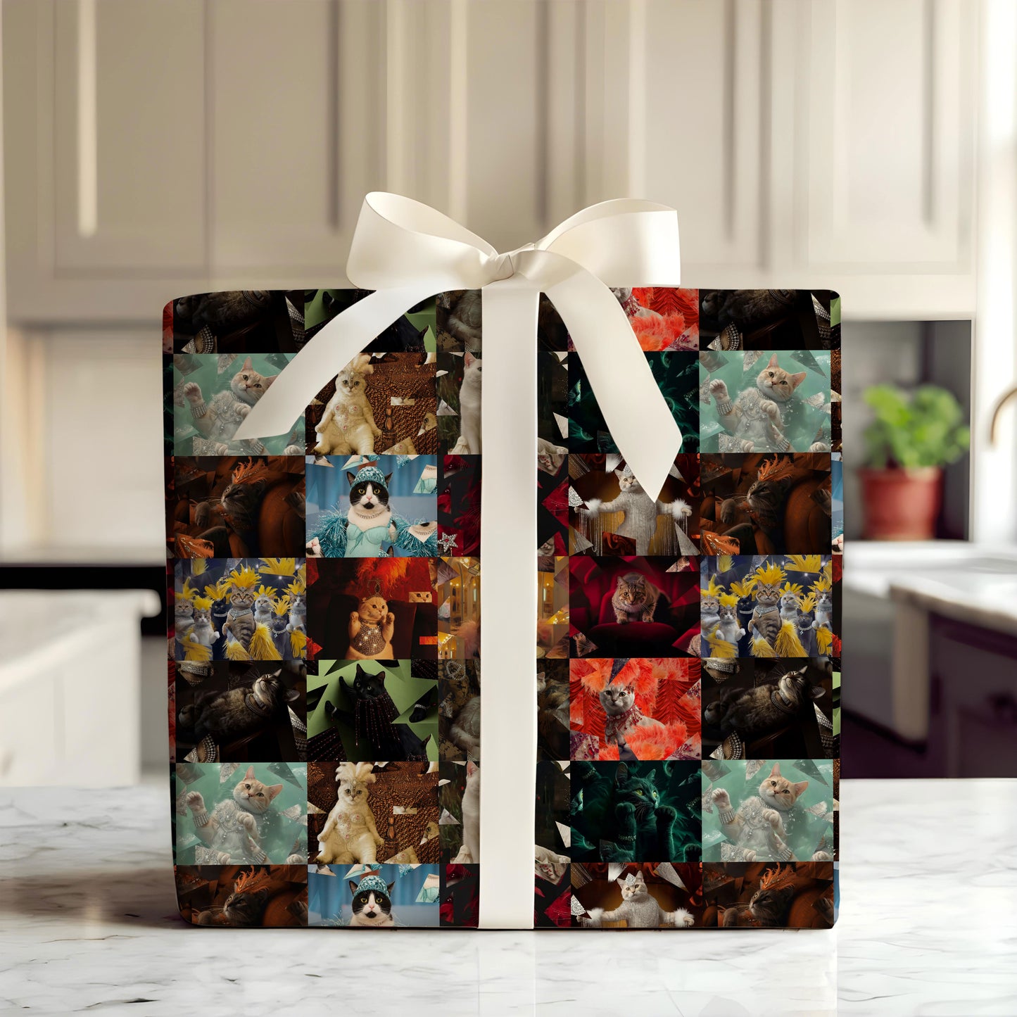 Cat Christmas Wrapping Paper